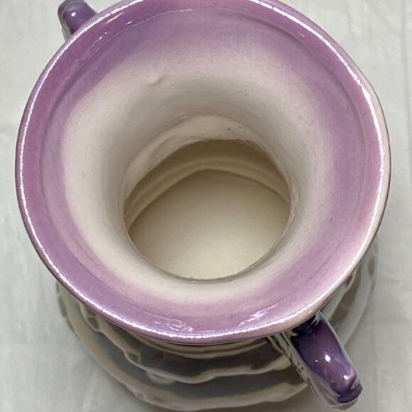 Purple & Pearl Opal Iridescent Shimmer Trophy Style Vase w/Carnival Like Finish - Picture 5 of 6